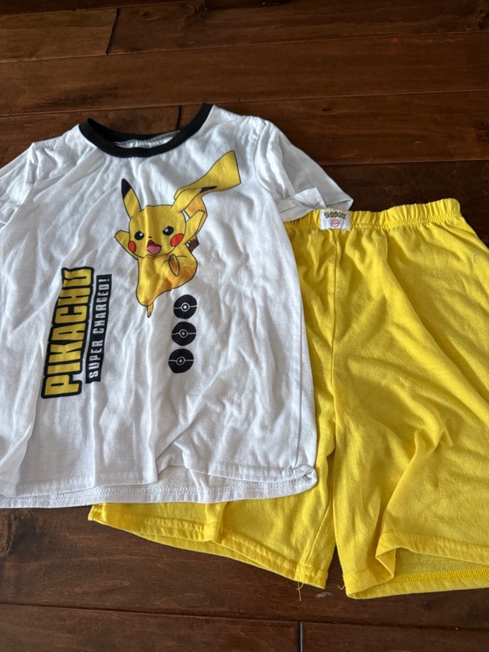 Pokemon Pikachu Pajama Set - White & Yellow